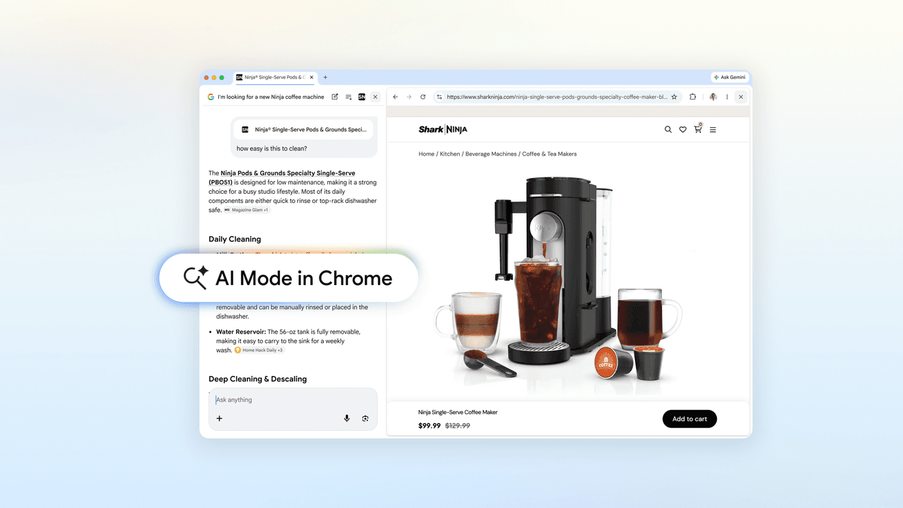 Google Expands AI Mode Inside Chrome With New Browsing Features